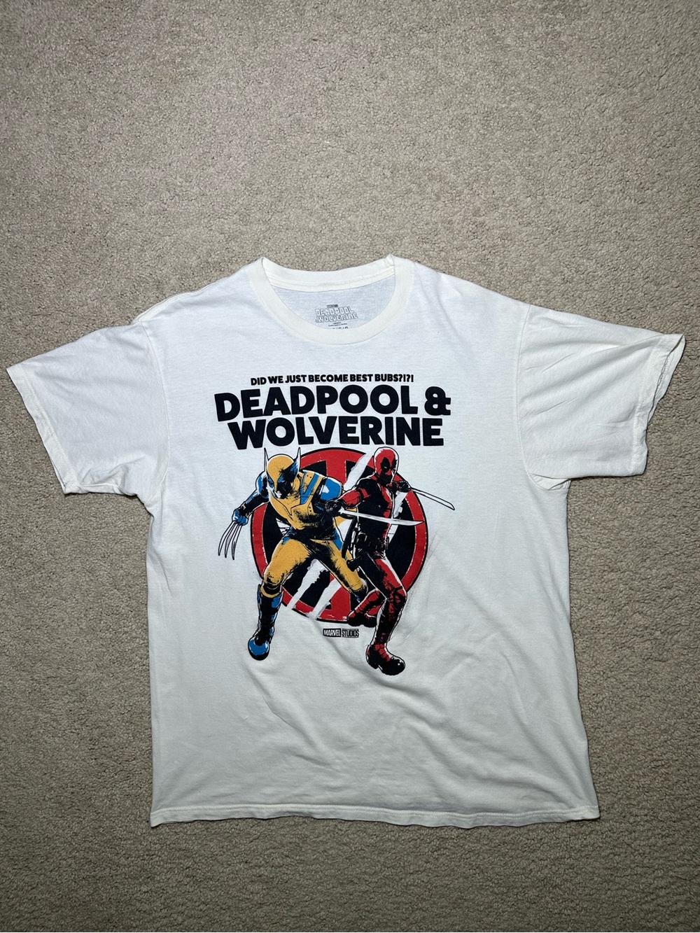 Marvel X-Men Graphic T-Shirt Deadpool & Wolverine Men Size Large